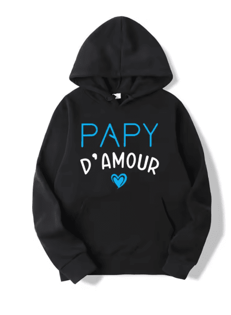 Grandpa Of Love hoodies Human French Letters Dad Papa Papy Gift Men Clothing hoodies